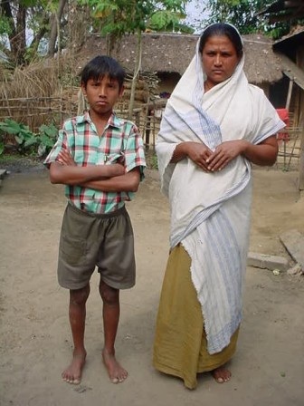 Lakhimi Das and her son Jagannath of Dhemaji